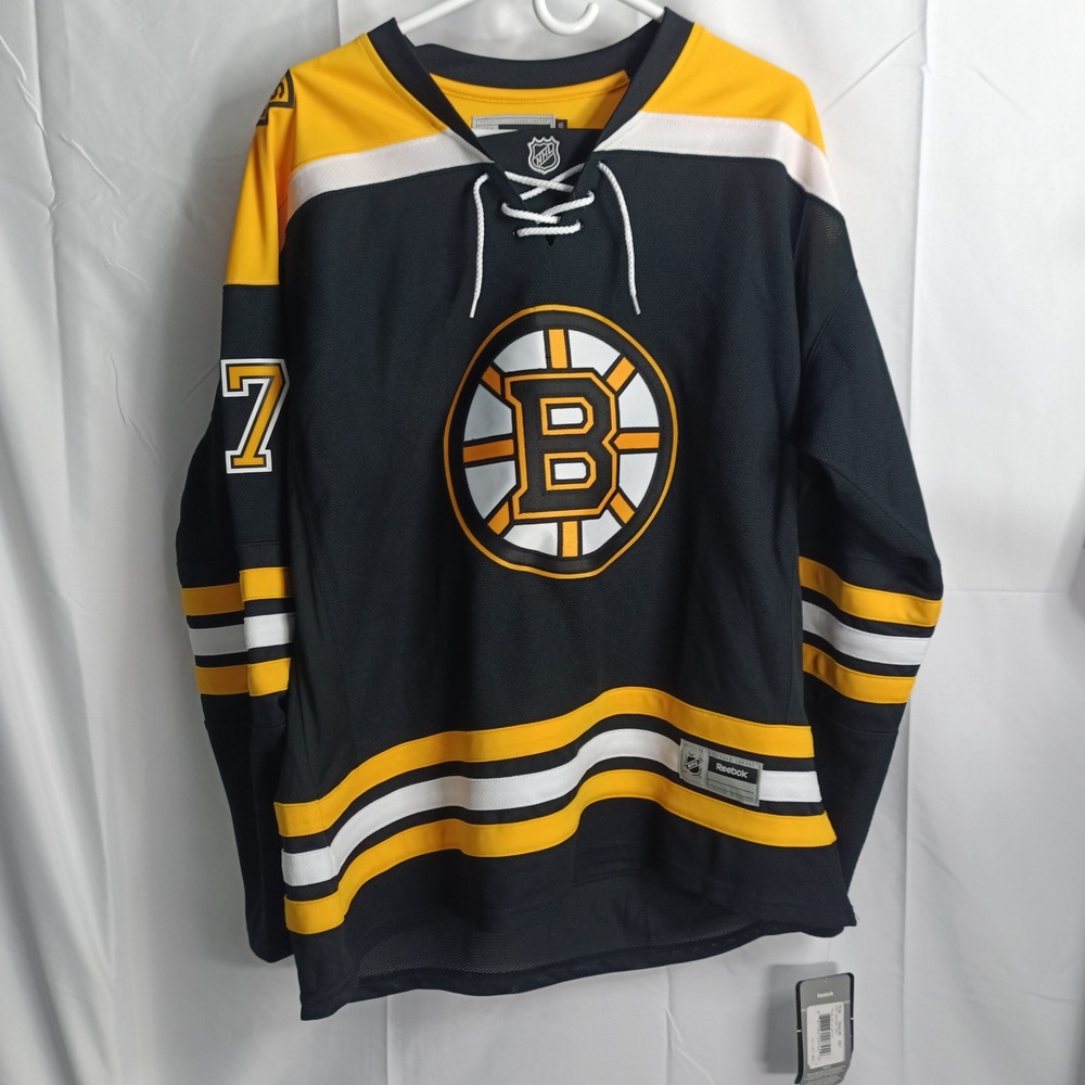 Reebok NHL Boston Bruins Milan Lucic 17 Jersey Womens XXL Black Gold 7214W NWT